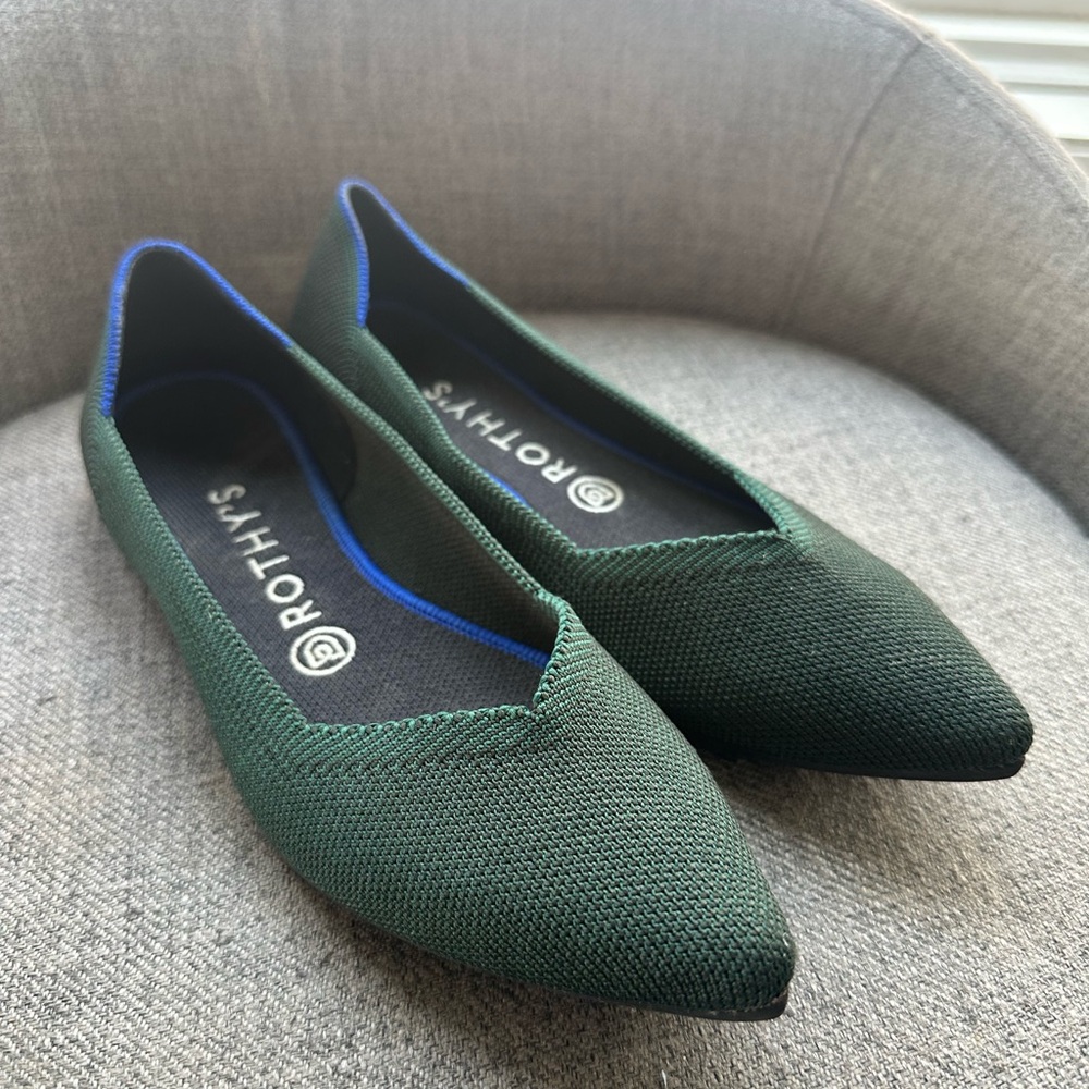 Rothy's Women's Green Flats